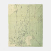  kaart van de Stille Oceaan (1874) Fleece Deken (Voorkant)