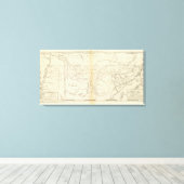 Kaart van de Tennessee Canvas Afdruk (Insitu (Houten vloer))