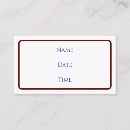 kaart van de testruimte (Voorkant)