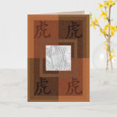 Kaart van de Tijger van Astro de Chinese (Gele Bloem)