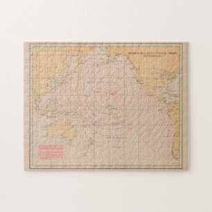kaart van de tsunami van Hawaï (1947) Legpuzzel