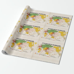 kaart van de Tweede Wereldoorlog Cadeaupapier