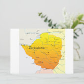 Kaart van de uitnodigingen van Zimbabwe (Staand voorkant)