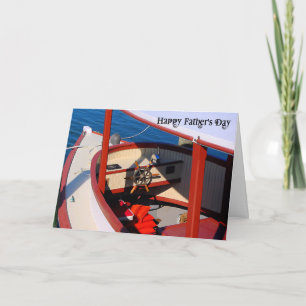 Kaart van de vaderdag met Oude Wooden Boat