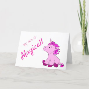 Kaart van de Valentijn van de Magical PInk Unicorn