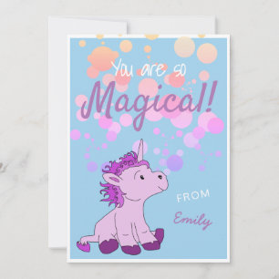 Kaart van de Valentijn van de Magical PInk Unicorn
