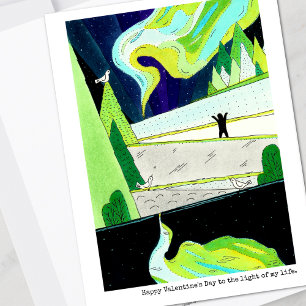 Kaart van de Valentijnsdag van Northern Lights