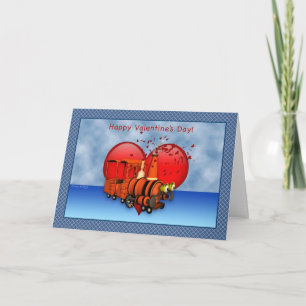 Kaart van de Valentijnsdag van Toon Train de Happy