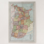  kaart van de Verenigde Staten (1887) Legpuzzel (Verticaal)