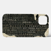 Kaart van de Verenigde Staten Case-Mate iPhone Case (Achterkant (horizontaal))