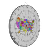 Kaart van de Verenigde Staten Dartbord (Voorkant Links)