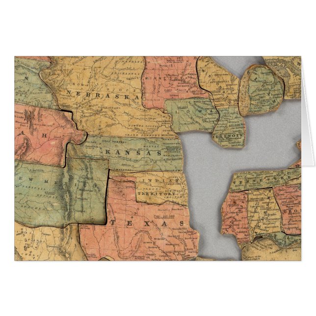 Kaart van de Verenigde Staten en Canada (Voorkant Horizontaal)