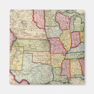 Kaart van de Verenigde Staten en gebieden Magneet