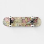 Kaart van de Verenigde Staten en gebieden Skateboard (Horizontaal)