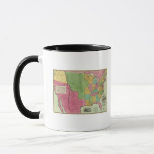 Kaart van de Verenigde Staten van Amerika 1833 Mok