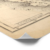 Kaart van de Verenigde Staten van Amerika 3 Poster (Hoek)