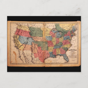 Kaart van de Verenigde Staten van Amerika in 1853