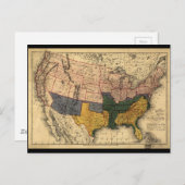 Kaart van de Verenigde Staten voor de burgeroorlog (Voorkant / Achterkant)