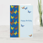 Kaart van de verjaardag met Butterflies (Voorkant)