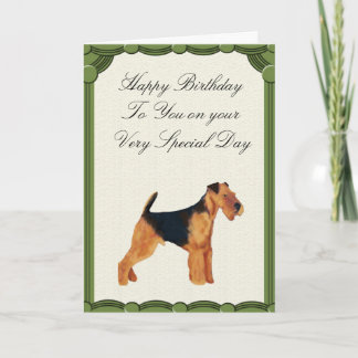 Kaart van de Verjaardag van Airedale Terrier de