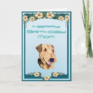 Kaart van de Verjaardag van Airedale Terrier de