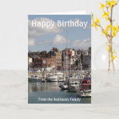 Kaart van de Verjaardag van de Boten van de haven (Gele Bloem)