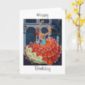 Kaart van de Verjaardag van de Danser van het (Gele Bloem)