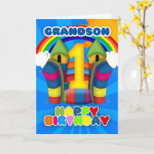 Kaart van de Verjaardag van de kleinzoon de 1st (Gele Bloem)