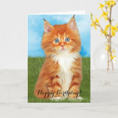 Kaart van de Verjaardag van de Ogen van het oranje (Gele Bloem)