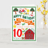 Kaart van de Verjaardag van het land de Boerderij (Gele Bloem)