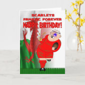 Kaart van de Verjaardag van het Rugby van Scarlets (Gele Bloem)