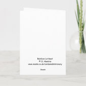 Kaart van de Verjaardag van Lorikeet van de (Achterkant)