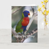 Kaart van de Verjaardag van Lorikeet van de (Gele Bloem)