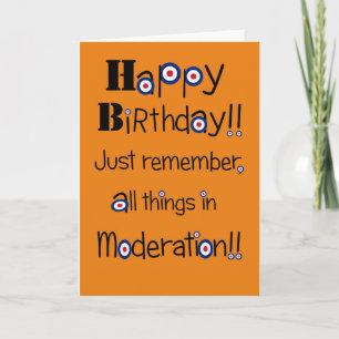Kaart van de Verjaardag van mod. de humor