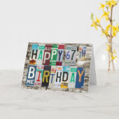 Kaart van de Verjaardag van nummerplaten de (Gele Bloem)