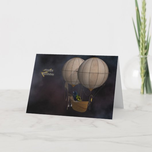 Kaart van de Verjaardag van Steampunk de Gelukkige (Voorkant)