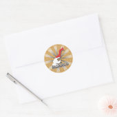 Kaart van de vlag van Monaco 2.0 Ronde Sticker (Envelop)