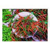 Kaart van de vogelgriegel Chili Peppers (Voorkant Horizontaal)