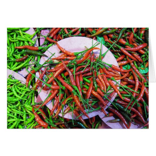 Kaart van de vogelgriegel Chili Peppers (Voorkant Horizontaal)