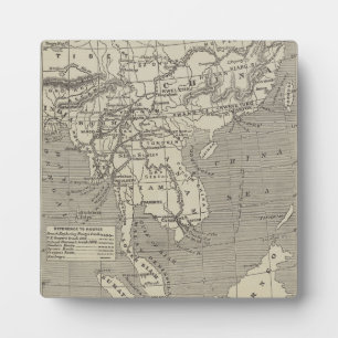 Kaart van de voorgestelde route naar China vanuit Fotoplaat