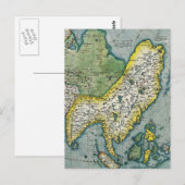 Kaart van de vroege 16e eeuw van Azië (Voorkant / Achterkant)