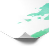 Kaart van de waterverf van de Wereldkaart Poster (Hoek)