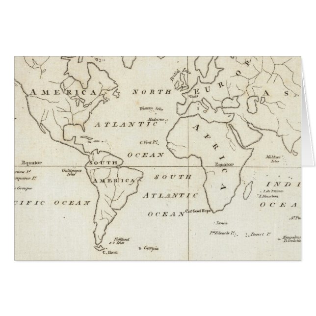 Kaart van de wereld (Voorkant Horizontaal)
