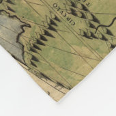  kaart van de wereld (1565) fleece deken (Hoek)