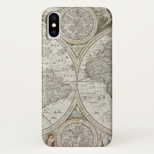 Kaart van de wereld | 1676 Case-Mate iPhone case (Achterkant)