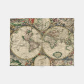  kaart van de wereld (1689) fleece deken (Voorkant (Horizontaal))