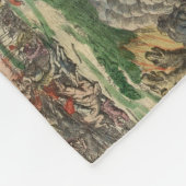  kaart van de wereld (1689) fleece deken (Hoek)