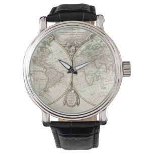 kaart van de wereld (1775) horloge