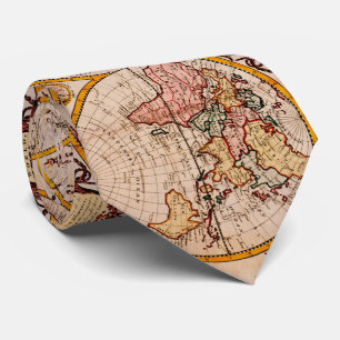  kaart van de wereld (1782) - Stijlvol Stropdas