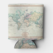 kaart van de wereld (1801) blikjeskoeler (Voorkant)